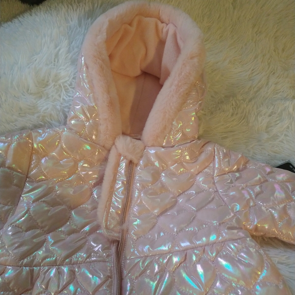 S. Rothschild Baby Girls Faux Fur Trim pram pink - Picture 4 of 13